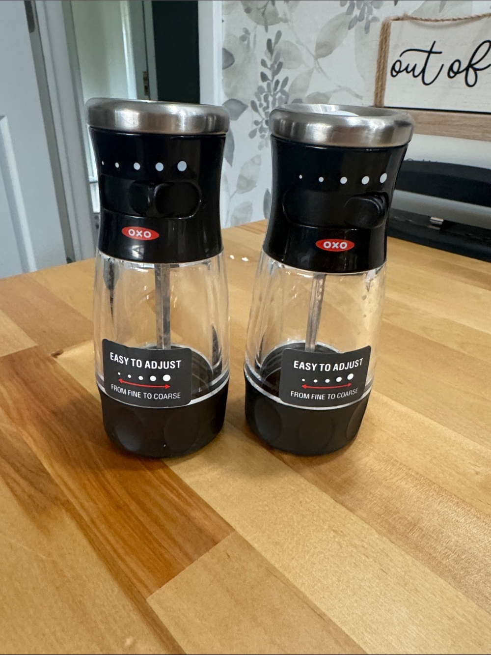 OXO salt and pepper grinders